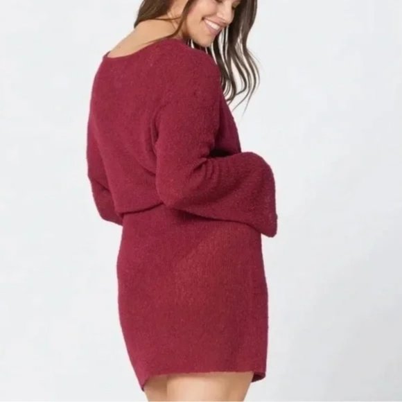 L*Space Topanga Sweater Knit Cover-Up XL - Picture 3 of 16